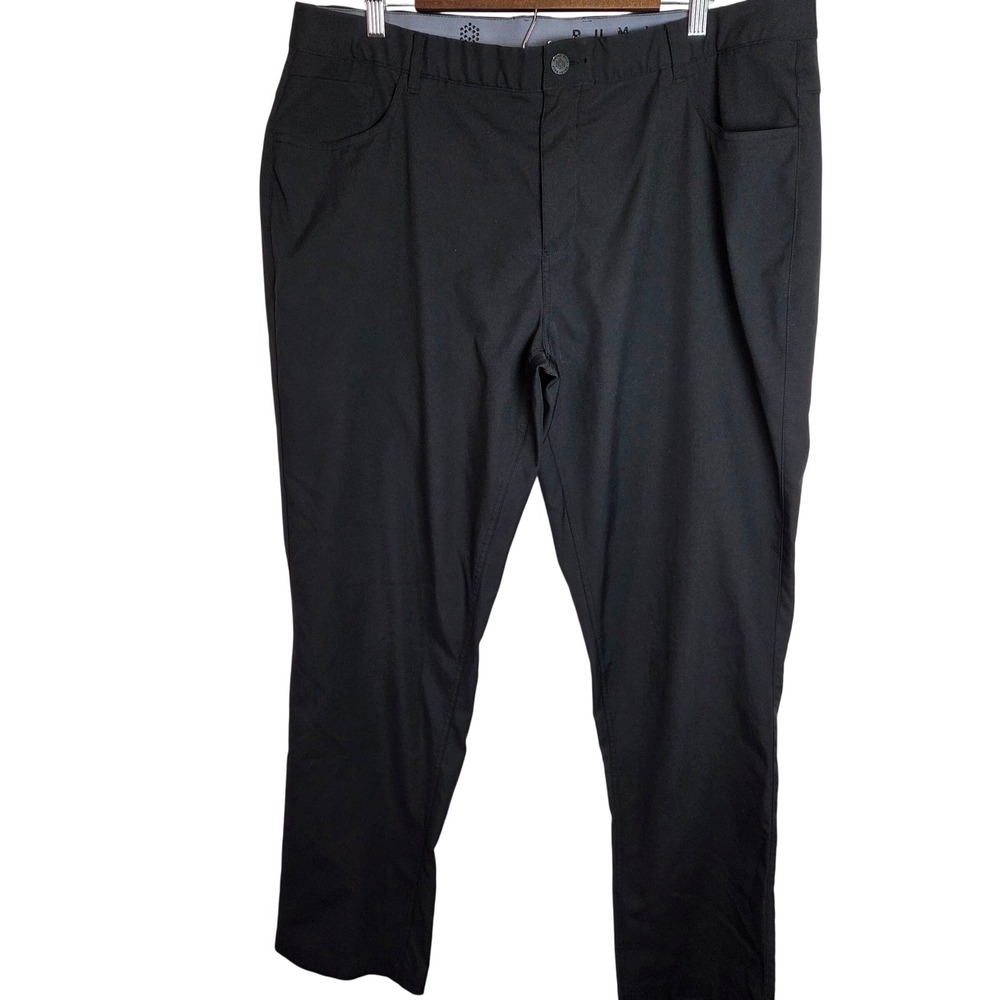 Puma Golf Pants Mens 40x32 Black Performance Stretch Straight Leg